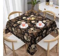 UENFFKDAP Gothic Wallpaper Skull Square Tablecloth, Waterproof And Washable. Indoor And Outdoor Tablecloths Are Suitable For Parties, Picnics, Dining And Gardens