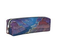 UENFFKDAP Grand Canyon Leather Pencil Case, Student Pencil Case, Zipper Pencil Case, Cosmetic Bag. Suitable for Schools and Offices, Unisex