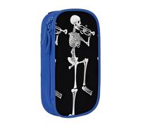 UENFFKDAP Halloween Posable Skeleton Skull Large Capacity Pencil Case, Student Pencil Case, Cosmetic Bag. Suitable for Schools and Offices, Unisex.