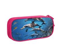 UENFFKDAP Killer Whale Print Large-Capacity Pencil Case, Student Pencil Case, Zipper Pencil Case, Cosmetic Bag. Suitable for Schools and Offices, Unisex.