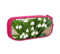 UENFFKDAP Lilies of The Valley Large-Capacity Pencil Case, Student Pencil Case, Zipper Pencil Case, Cosmetic Bag. Suitable for Schools and Offices, Unisex.