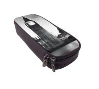 UENFFKDAP London Leather Pencil Case, Student Pencil Case, Zipper Pencil Case. Suitable for Schools and Offices, Unisex.