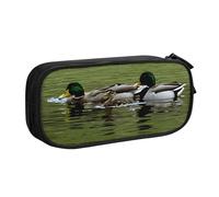 UENFFKDAP Loon Nature Bird Large-Capacity Pencil Case, Student Pencil Case, Zipper Pencil Case, Cosmetic Bag. Suitable for Schools and Offices, Unisex.