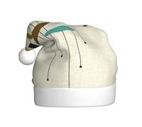 UENFFKDAP mid century modern prints Printed Plush Christmas Hats Adult Unisex Velvet Comfortable Xmas Party Hats New Year Holiday Party Decorations