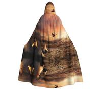 UENFFKDAP (Native American Tribes) Print Adult Hooded Cloak Halloween Cape Robe Halloween Costumes Party Decor for Women Men Soft and Elastic