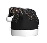 UENFFKDAP Rhinestone butterfly Printed Plush Christmas Hats Adult Unisex Velvet Comfortable Xmas Party Hats New Year Holiday Party Decorations