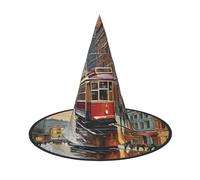 UENFFKDAP san francisco Printed Halloween Witch Hat, Women Witch Hat Costume Accessory for Halloween Party Decoration