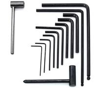 Uenhoy 13 Pcs Guitar Allen Wrench Set, Ball End Truss Rod Wrench 4mm & 5mm and Truss Rod Hex Box Wrench 7mm & 8mm, Guitar Allen Key Set for Nut Locking Screw Adjustment