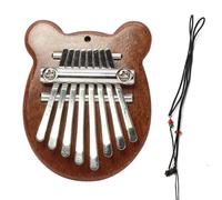 Uenhoy Mini Wood Kalimba Thumb Piano 8 Keys Finger Thumb Piano Musical Instruments, Portable Wooden Mbira Finger Piano for Kids Piano Beginners, Bear