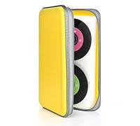 UENTIP 96 Capacity CD Case,Portable DVD Hard Plastic Case Holder CD Organizer Wallet Protective DVD Storage (96, Yellow)