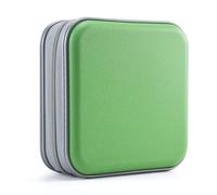 UENTIP CD Case,48 Capacity Hard Plastic Portable Travel DVD Case Protective Zipper CD Holder Car Storage Wallet Bag(Green)