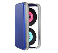 UENTIP DVD Holder, 96 Capacity CD Case,Portable Hard Plastic CD/DVD Storage Organizer Wallet Protective DVD Case Wallet for Car Home Travel (96, Blue)