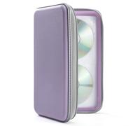 UENTIP Rigid Plastic Storage Case for CD and DVD CD Capacity, lavender, 96 Capacité, Modern