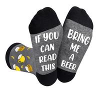 UEOTO Beer Gifts for Men Birthday Present Who Have Everything Funny Socks, IF YOU CAN READ THIS BRING ME A BEER Socks Novelty Father's Day Christmas Gifts for Men Dad Grandad Mens Socks Size 9-12 UK