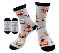 UEOTO Funny Socks Gifts for Men, If You Can Read This Bring Me A Whiskey Novelty Gift for Whisky Lovers, Dad Birthday Christmas Stocking Fillers Gifts for Men Who Have Everything Calf Socks 9-12 uk