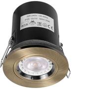 UEP - Fixed Fir Downlight, GU10, Antique Brass Finish Pack of 4 (VUEP540)