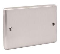 UEP Windsor 2G Blanking Plate Brushed Steel
