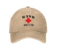 UEREGFGY Vintage Mash 4077 Alan Alda War Baseball Cap for Men Women Distressed Denim Headwear M*A*S*H Outdoor All Seasons Travel Caps Hat Sports Gift