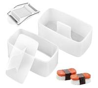 UERIAJIL Musubi Mold Kit Musubi Maker Press 2 Pack with Luncheon Meat Slicer and Rice Paddle - Create Authentic Hawaiian Musubi at Home Non-Stick