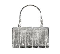 UERSJWYSO Women's Evening Bag Clutch Purses Sparkly Rhinestone Tassel Handbags with Top Handle for Wedding Party Cocktail,Black
