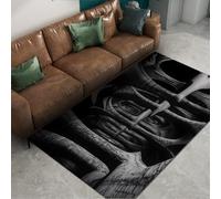 UERWOWELL Abstract Vortex Area Rug 80x150cm - 3D Illusion of Hypnotic Tunnel Pattern Floor Mats Study Living Room Soft Non Slip Low Pile Carpets