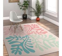 UERWOWELL Large Area Rug 180x280cm Fauvism Famous Painting Colorful Seaweeds Non Slip Low Pile Floor Mats for Dining Nursery Room Patio Washable