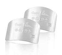 UESDU Finger Guard, 2 Pack Finger Protector, 304 Stainless Steel Finger Protector Avoid Hurting When Slicing Food Chopping Cutting Best Tools for Kitchen Cutting