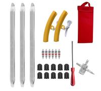 UESDU Mounting Iron Set, 30 cm Tyre Lever Tyre Lever Mounting Lever Manganese Steel with Wheel Rim Protector and Tyre Lever Tool Spoon 23 Pieces Tyre Assembly Tool Set for Motorcycle Bicycle