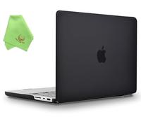 UESWILL Case Compatible with MacBook Pro 14 inch M4 M3 M2 M1 Pro Max Chip & Touch ID, 2024 2023 2022 2021 Release, Smooth Matte Hard Shell Cover + Microfiber Cloth, Black