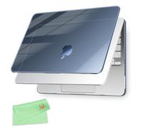 UESWILL Case for MacBook Neo 13 inch with A18 Pro chip Model A3404 Release 2026, Glossy Crystal Clear Hard Shell Cover + Microfiber Cleaning Cloth, Indigo