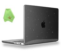 UESWILL Compatible with 2021-2026 MacBook Pro 16 inch Case Model A3429 A3428 A3403 A3186 A2991 A2780 A2485 with M5 M4 M3 M2 M1 Pro Max chip, Glossy Sparkling Hard Shell Cover, Glitter Black