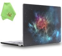 UESWILL Compatible with 2022-2025 MacBook Air 13 inch M4 M3 M2 Case Model A3240 A3113 A2681 with 13.6" Liquid Retina Display Touch ID, Pattern Hard Shell Case Cover + Microfiber Cloth, Nebula Green