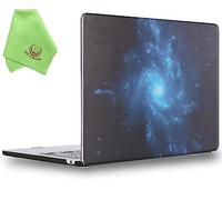 UESWILL Compatible with 2022-2026 MacBook Air 13 inch M5 M4 M3 M2 Case Model A3449 A3240 A3113 A2681 Mac Air 13.6, Pattern Hard Shell Case Cover + Microfiber Cloth, Nebula Blue