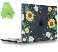 UESWILL Compatible with 2022-2026 MacBook Air 13 inch M5 M4 M3 M2 Case Model A3449 A3240 A3113 A2681 Mac Air 13.6, Pattern Hard Shell Case Cover + Microfiber Cloth, Flower