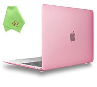 UESWILL Compatible with MacBook Air 13 inch M1 Case A2337 A2179 A1932 Release 2021 2020 2019 2018 with Retina Display Touch ID, Matte Hard Shell Case Cover, Pink