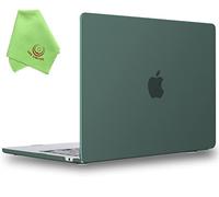 UESWILL Compatible with MacBook Air 13 inch M5 M4 M3 M2 Case 2022-2026 Model A3449 A3240 A3113 A2681 Mac Air 13.6 Matte Hard Shell Case Cover + Microfiber Cloth, Midnight Green