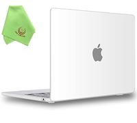 UESWILL Compatible with MacBook Air 13 inch M5 M4 M3 M2 Case 2022-2026 Model A3449 A3240 A3113 A2681 Mac Air 13.6 Matte Hard Shell Case Cover + Microfiber Cloth, Frosted Clear