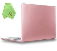 UESWILL Compatible with MacBook Air 13 inch M5 M4 M3 M2 Case 2022-2026 Model A3449 A3240 A3113 A2681 Mac Air 13.6 Matte Hard Shell Case Cover + Microfiber Cloth, Rose Gold