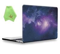 UESWILL Compatible with MacBook Pro 15 inch Case 2019 2018 2017 2016 Release Model: A1990 / A1707, with Touch Bar & USB-C, Galaxy Pattern Smooth Matte Hard Shell Case, Nebula/Purple