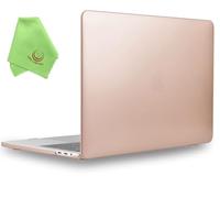 UESWILL Compatible with MacBook Pro 16 inch 2019 2020 Model A2141 with Touch Bar & USB-C, Smooth Matte Hard Shell Case Cover + Microfibre Cleaning Cloth, Gold