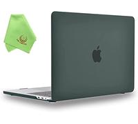 UESWILL Compatible with MacBook Pro 16 inch 2019 2020 Model A2141, with Touch Bar & USB-C, Smooth Matte Hard Shell Case Cover + Microfibre Cleaning Cloth, Midnight Green
