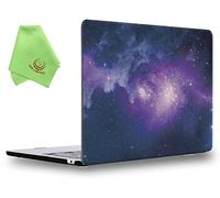 UESWILL for MacBook Air 13 inch M4 M3 M2 Case 2022-2025 Model A3240 A3113 A2681 with 13.6" Liquid Retina Display & Touch ID, Galaxy Pattern Hard Shell Cover + Microfiber Cloth, Nebula/Purple