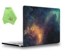 UESWILL for MacBook Air 13 inch M4 M3 M2 Case 2022-2025 Model A3240 A3113 A2681 with 13.6" Liquid Retina Display & Touch ID, Galaxy Pattern Hard Shell Cover + Microfiber Cloth, Nebula/Green