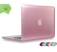 UESWILL Luxury Gold Metallic Coated Matte Hard Shell Case Compatible with MacBook Pro 13 inch with Retina Display No CD-ROM (Model A1502/A1425, Version Early 2015/2014/2013/Late 2012), Rose Gold