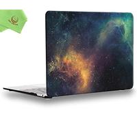 UESWILL Retina 12 inch Galaxy Pattern Hard Shell Case Cover Compatible with MacBook 12 inch (Model: A1534) + Microfibre Cleaning Cloth,Nebula/Green