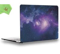 UESWILL Retina 12 inch Galaxy Pattern Hard Shell Case Cover Compatible with MacBook 12 inch (Model: A1534) + Microfibre Cleaning Cloth,Nebula/Purple