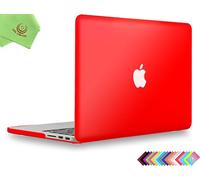 UESWILL Smooth Matte Hard Case Compatible with MacBook Pro (Retina, 13 inch, Early 2015/2014/2013/Late 2012), Model A1502/A1425,No USB-C, No CD-ROM, Red