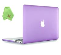 UESWILL Smooth Matte Hard Case Compatible with MacBook Pro (Retina, 15 inch, Mid 2012/2013/2014/Mid 2015), Model A1398, No CD-ROM, No Touch Bar, Purple