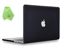 UESWILL Smooth Matte Hard Case Compatible with MacBook Pro (Retina, 15 inch, Mid 2012/2013/2014/Mid 2015), Model A1398, No CD-ROM, No Touch Bar, Black