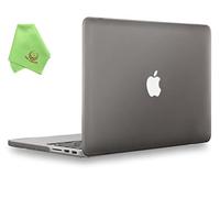 UESWILL Smooth Matte Hard Shell Case Cover Compatible with MacBook Pro (Retina, 15 inch, Mid 2012/2013/2014/Mid 2015), Model A1398, No CD-ROM, No Touch Bar, Gray